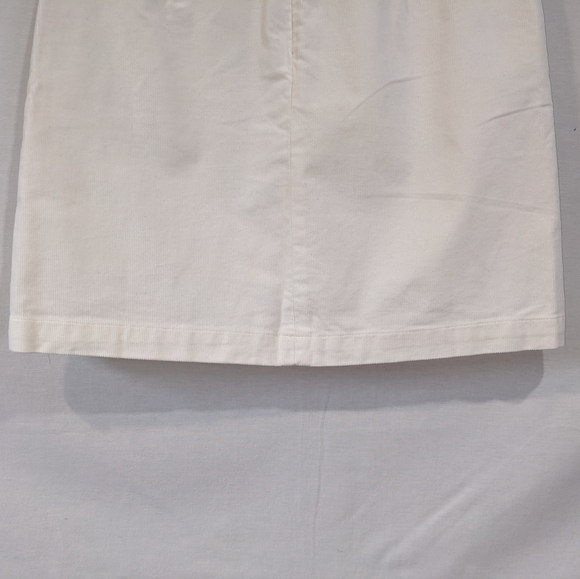 J.Crew Re-Imagined White Cotton Corduroy Skirt with Pockets Size 4 - Picture 7 of 10